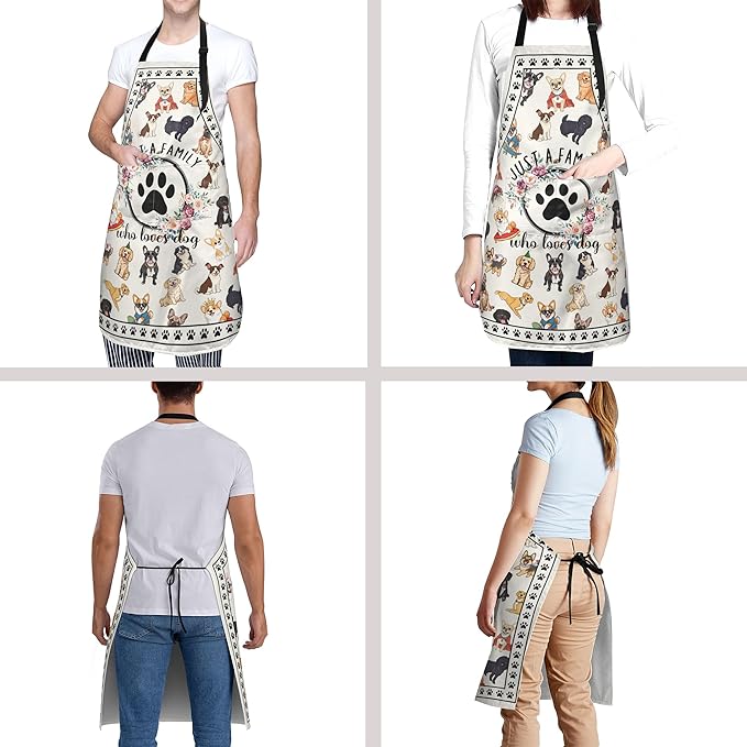 Funny Apron Polyester Grooming Aprons with Pocket for Cooking Kitchen Grilling Adults