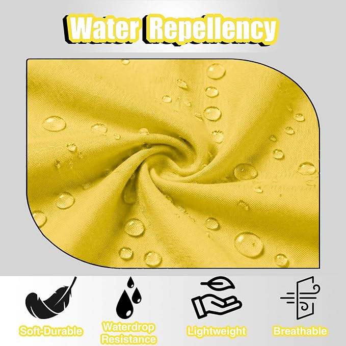 TOSHE Kitchen Apron Waterdrop Resistant Cotton Apron with adjustable Aprons for Women with Pockets 10 Color option Cooking Yellow Apron (Yellow)