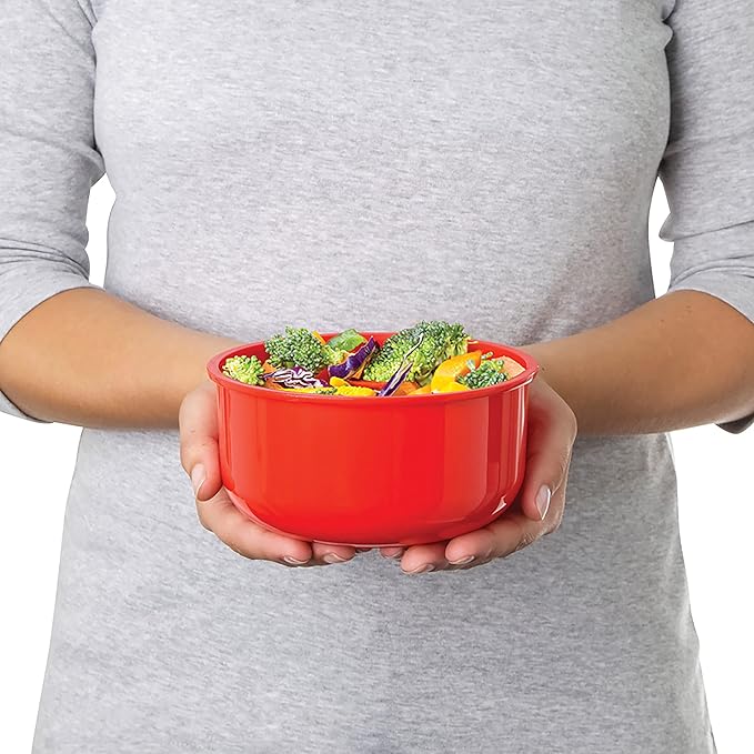 Sistema Microwave Collection Round Bowl, 30.4 oz./0.9 L, Red