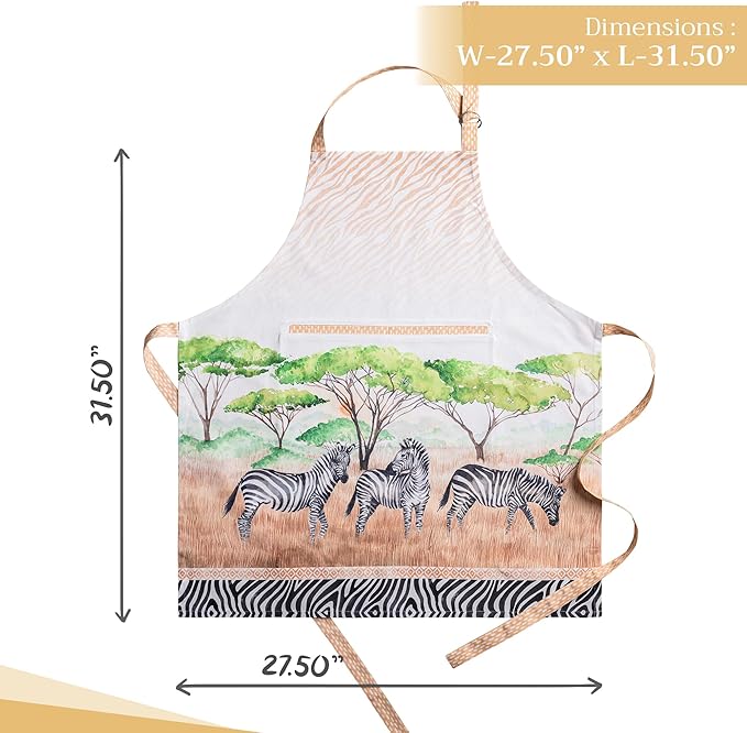 Maison d' Hermine 100% Cotton Apron for women with Pocket Kitchen Chef Apron for Men Cooking Mothers Day Gifts