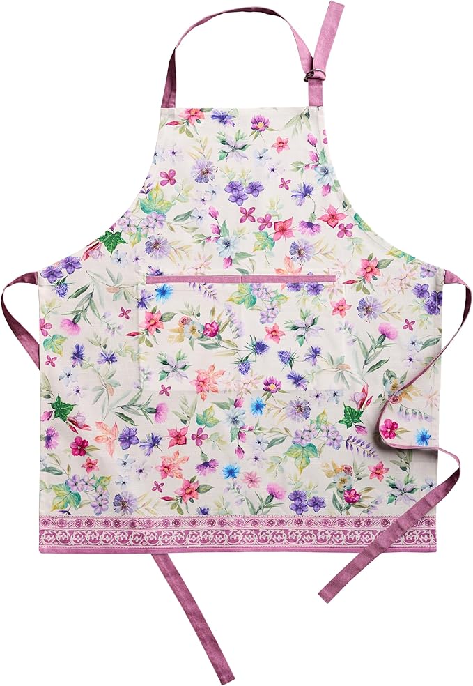 Maison d' Hermine 100% Cotton Apron for women with Pocket Kitchen Chef Apron for Men Cooking Mothers Day Gifts