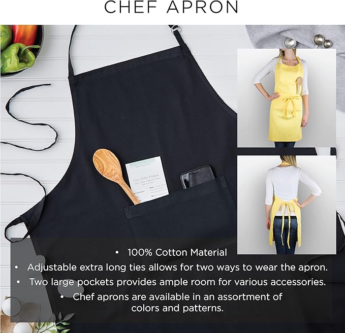 DII unisex Chef Style Cotton Apron