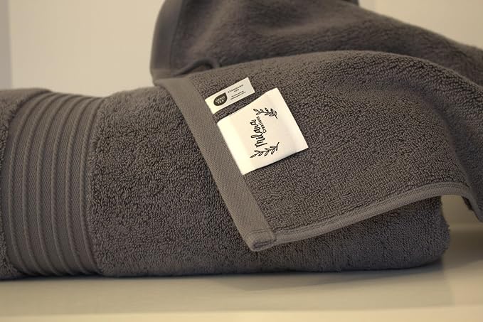 Milara Turkish Cotton Bath Sheet 35 x 70 Inches – Luxury Extra Large, Ultra Soft & Highly Absorbent Oversized Bath Towel, Premium Hotel Quality, Anthracite Dark Gray