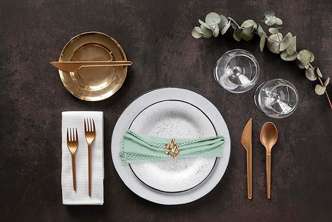 ACCENTHOME Teal Cloth Napkins Set of 6 18x18 inch Cotton Dinner Napkins - Washable Soft Premium Hotel Quality Reusable Napkins Perfect Table Napkins for Family Dinners, Weddings & Everyday Use
