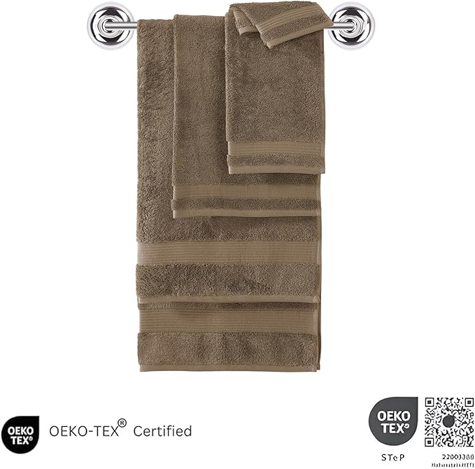 Classic Turkish Towels CTT - Premium 4 Piece Bath Towel Set, Made with 100% Turkish Cotton, Quick Drying, Highly Absorbent & Comfy Towels for Spa & Hotel | 30"x54" (Deep Taupe)