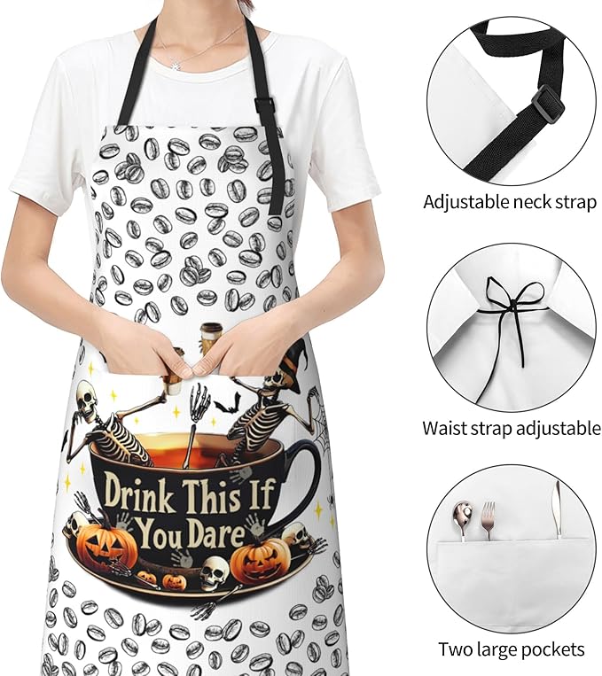 Funny Apron Polyester Grooming Aprons with Pocket for Cooking Kitchen Grilling Adults