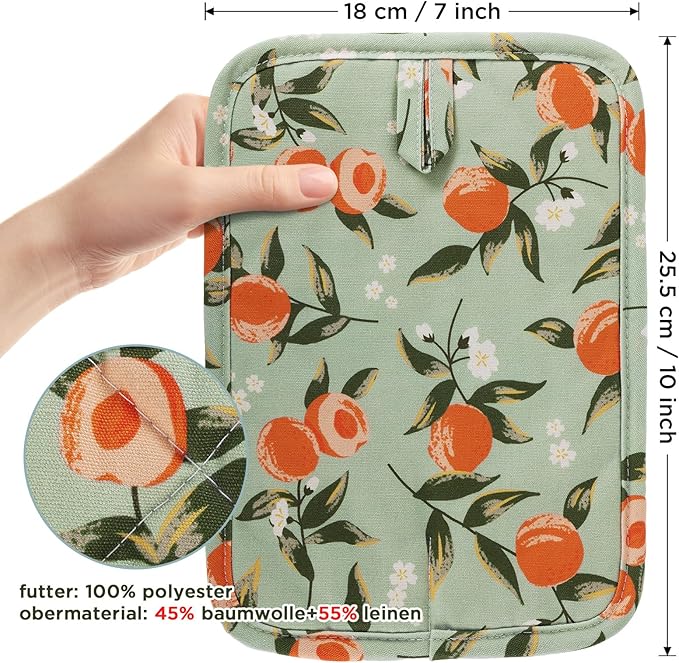 BONTHEE Pot Holders for Kitchen Heat Resistant Hot Pads for Countertops Oven Pot Holders Cotton Potholders for Kitchen Cooking Baking - 2PCS