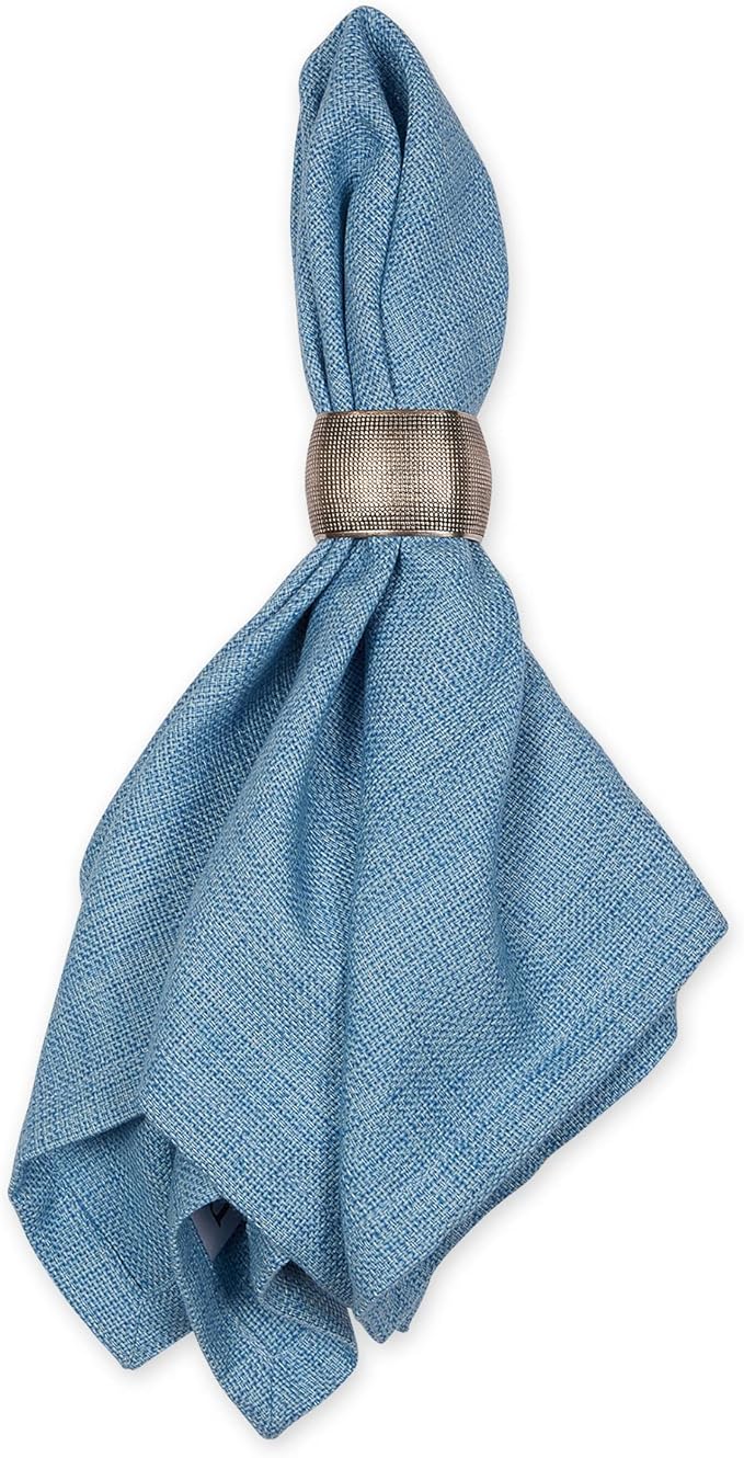 DII Variegated Tabletop Collection, Napkin Set, 20x20, Light Blue, 6 Piece