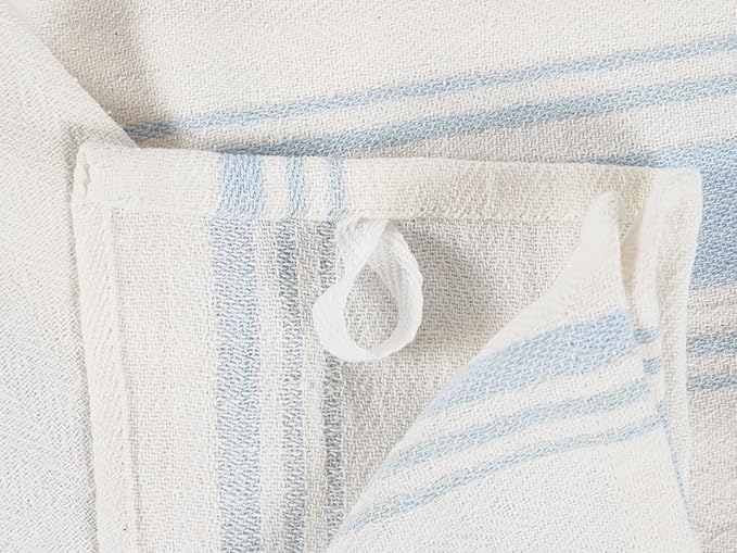 KAF Home Assorted Flat Kitchen Towels - Set of 10, 18 x 28 Inch (Sky)