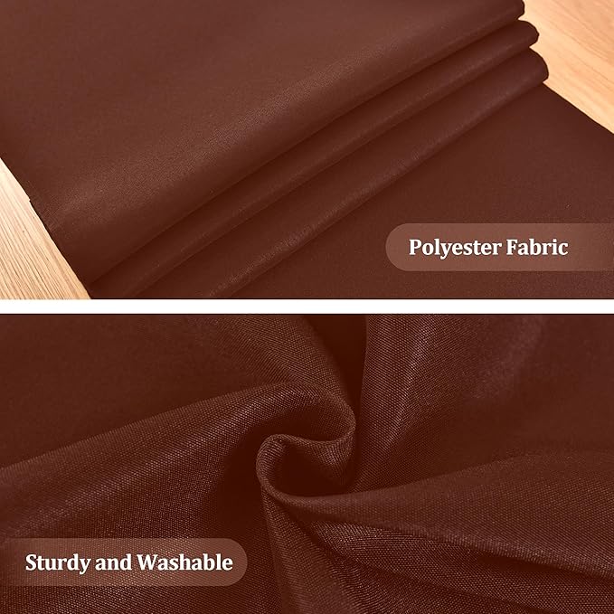 Farmhouse Chocolate Table Runner Dining Table Runners 72 Inches Long Coffee Table Runner for Dresser Living Room Bedroom Holiday Party Banquet 12X72 Inch