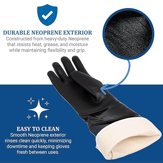 Carlisle FoodService Products T1217 San Jamar Neoprene Glove for Rotissiere,Black