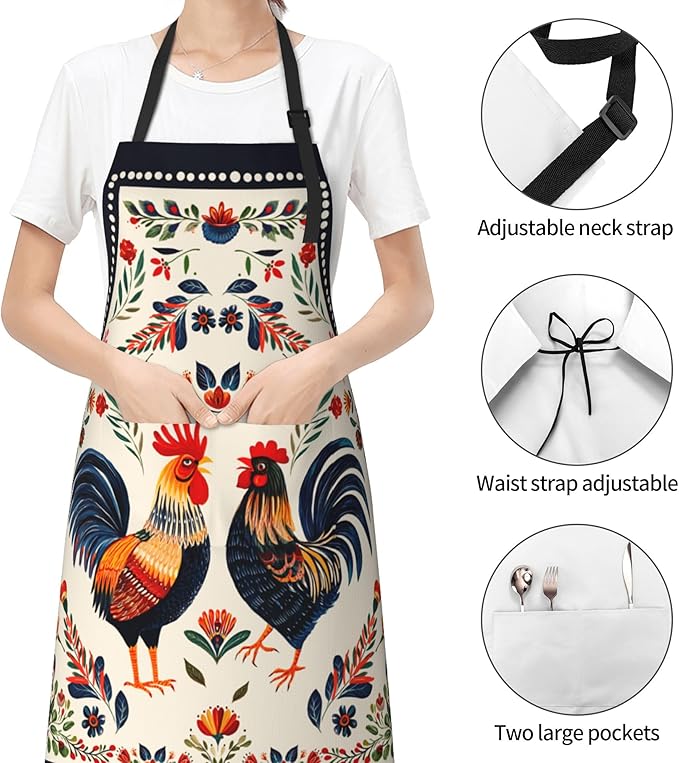 Funny Apron Polyester Grooming Aprons with Pocket for Cooking Kitchen Grilling Adults