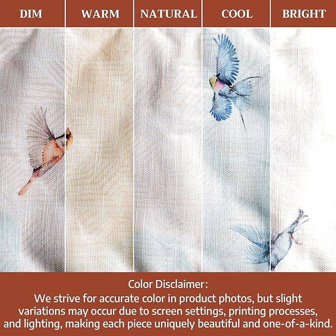 Maison d' Hermine Double Oven Mitts 100% Cotton 7"x35" Double Oven Mitt Heat Resistant BBQ Cooking Gloves with Loop Baking Grilling Gifts for Mothers Day Spring Summer (Flying Birds)