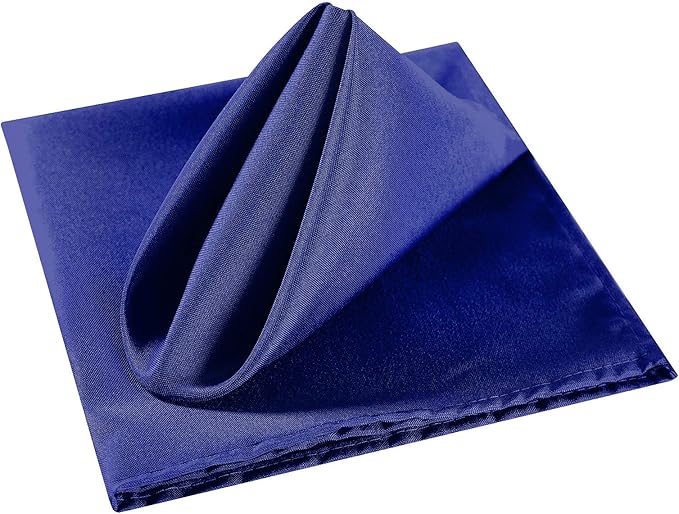Cloth Napkins 20x20 inch Washable Polyester Dinner Napkins Soft Table Napkins for Wedding Party Dining Banquet(Royal Blue,25PCS)