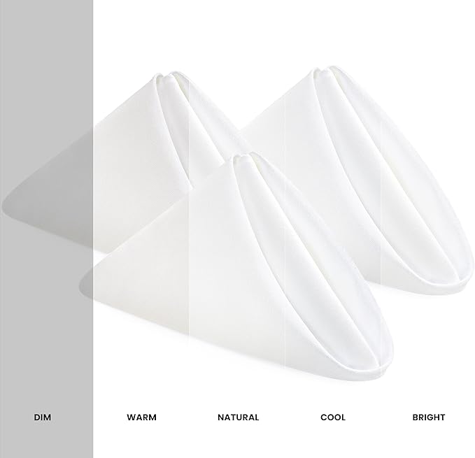 Utopia Home White Cloth Napkins (12 Pack, 20x20 Inches), Ideal Dinner Napkins for Party, Wedding and Lunch/Dinner