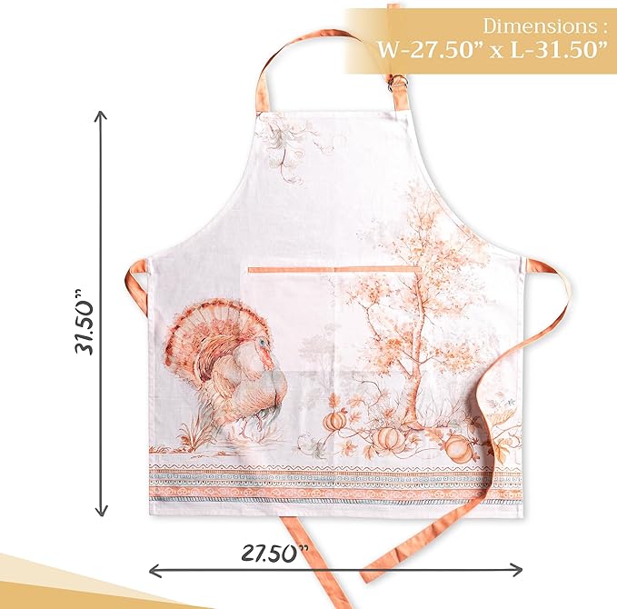 Maison d' Hermine 100% Cotton Apron for women with Pocket Kitchen Chef Apron for Men Cooking Mothers Day Gifts