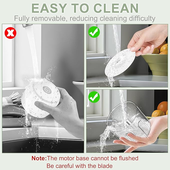 250ml (1 Cup) Electric Garlic Chopper, Portable Garlic Press, Wireless Mini Food Processor, Rechargeable Garlic Chopper Mincer for Ginger, Chili, Onion, Minced Meat and Spices (White)