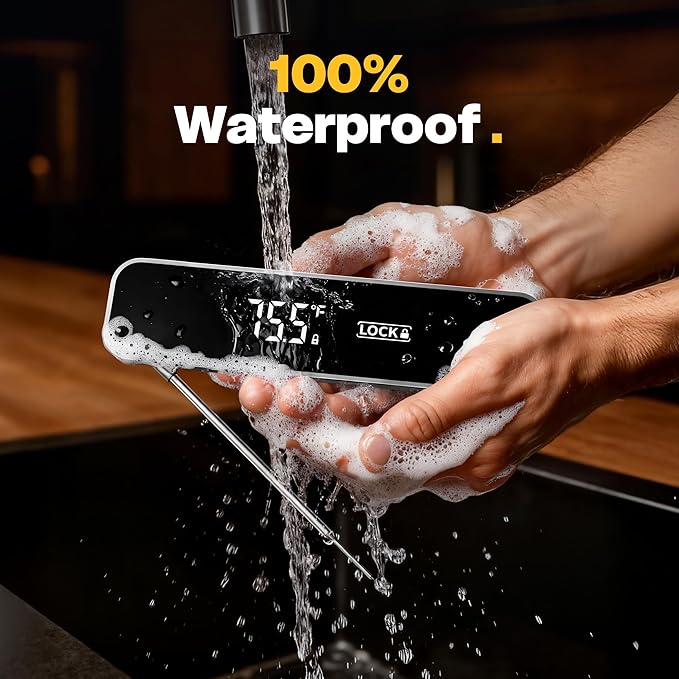 0.3S Instant Read Meat Thermometer – Digital Food Thermometer for Cooking, Grilling, BBQ, Candy, Air Fryer, Griddle – Kitchen Gadget Essentials & Gift for Him