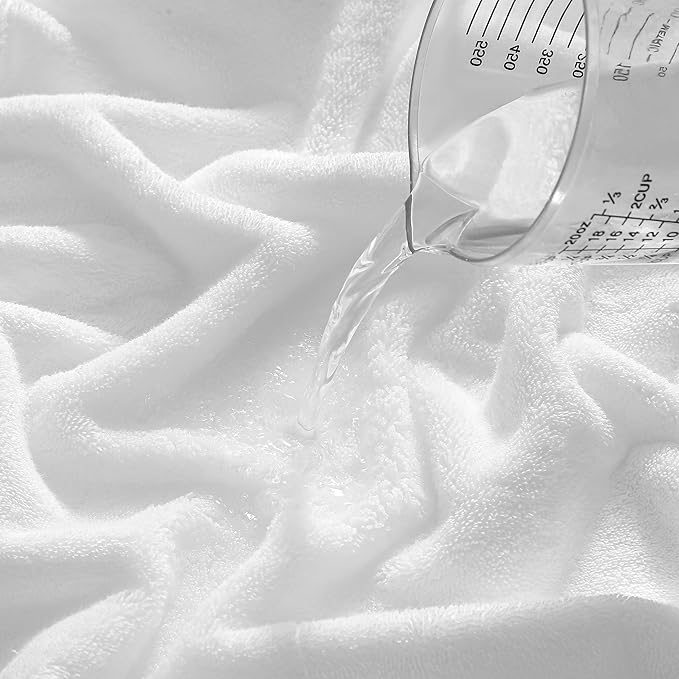 Simple&Opulence Premium 100% Cotton Towel Set 6 Piece，Soft Absorbent Towels for Bathroom,Hotel and Spa,2 Bath Towels 28"x55" 2 Hand Towels 16"x28" & 2 Washcloths 12"x12" (White)