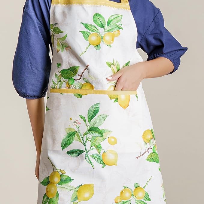 Maison d' Hermine 100% Cotton Apron for women with Pocket Kitchen Chef Apron for Men Cooking Mothers Day Gifts