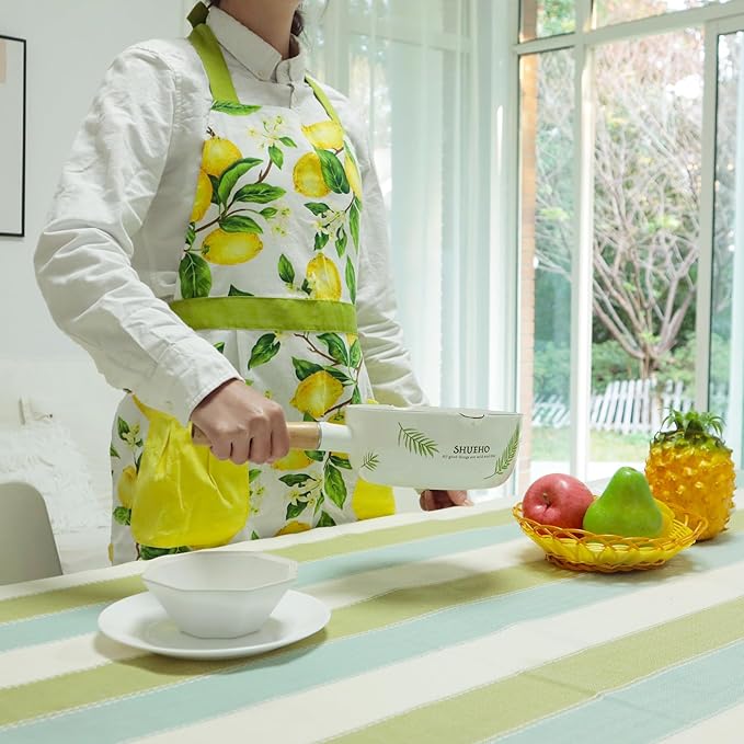 NEOVIVA Kitchen Aprons for Women with Pockets,Cooking Aprons for Women,Vintage Apron for Baking Gardening,Gifts for Mothers