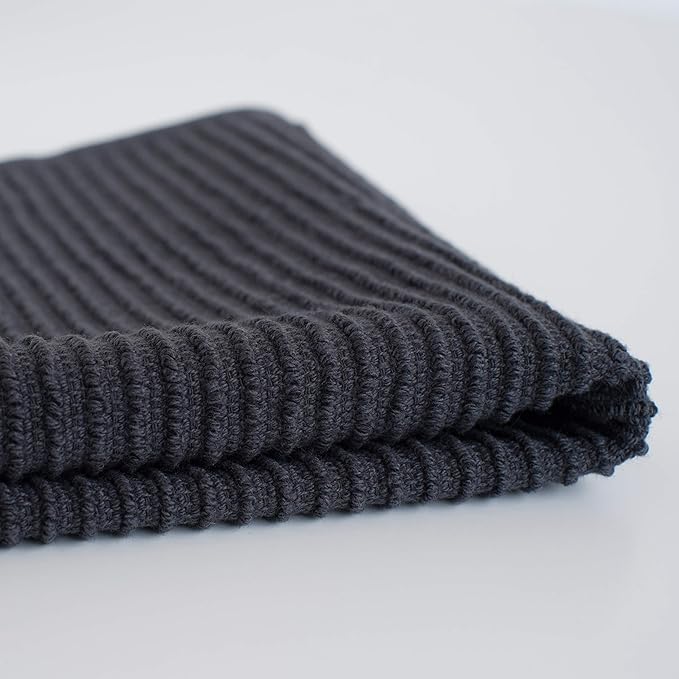 Now Designs Ripple Kitchen Dishcloth, Set of 4, Black