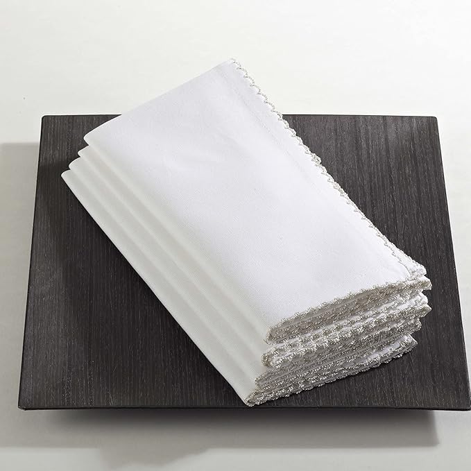 Whip Stitched Table Napkins (Set of 4)