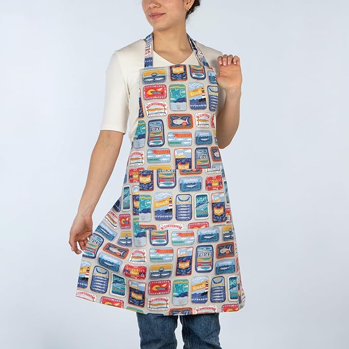 Now Designs by Danica Del Mar Chef Apron, Cotton, White, Unisex-Adults