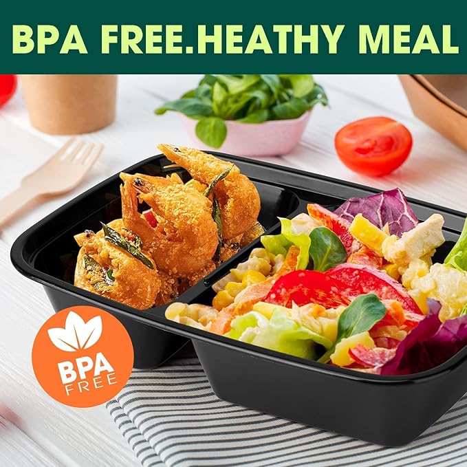 Glotoch 20 Pack 32OZ Meal Prep Containers Reusable Microwave Safe,Extra Large &Thick Food Storage Containers With Lids, Durable Bento Boxes BPA-free, Stackable,Dishwasher/Freezer Safe