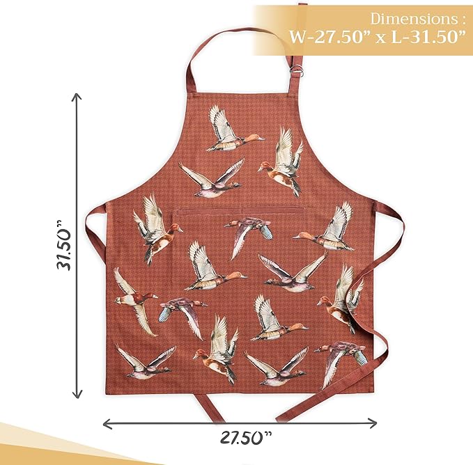 Maison d' Hermine 100% Cotton Apron for women with Pocket Kitchen Chef Apron for Men Cooking Mothers Day Gifts