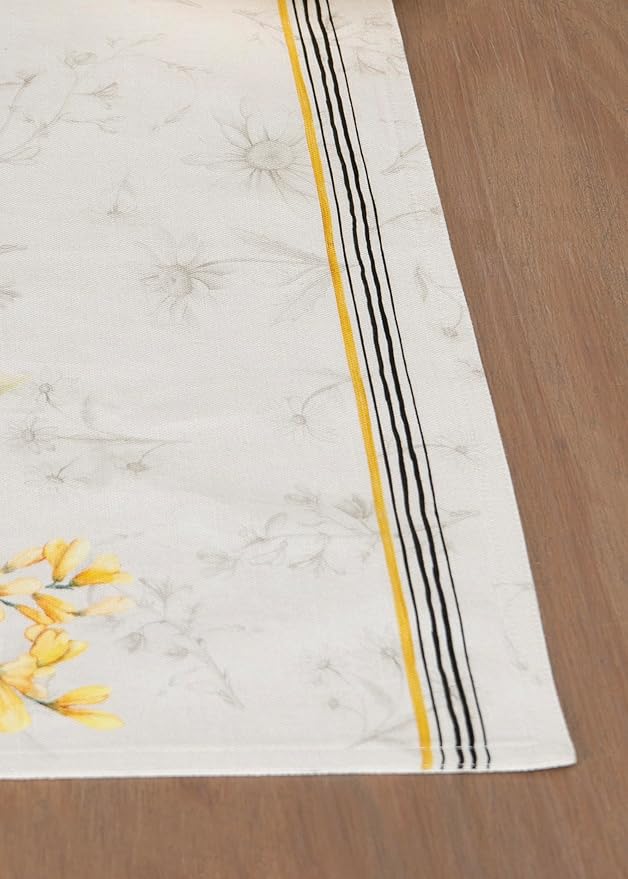 Maison d' Hermine Placemats Set of 4 100% Cotton Washable Cloth Place Mats Reusable Table Mats for Kitchen Dining Party Wedding Gifts for Mothers Day Spring/Summer (Candice, 13" x 19")