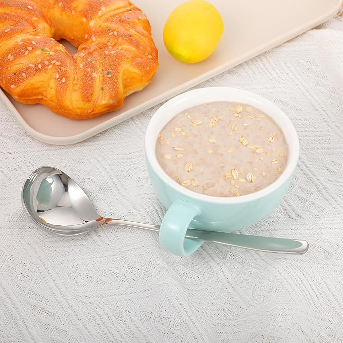 10 Pack Small Ladle Sauce Ladle, 8 Inch 304 Stainless Steel Soup Ladles Gravy Soup Spoon Ladles for Serving Sauces(Silver)