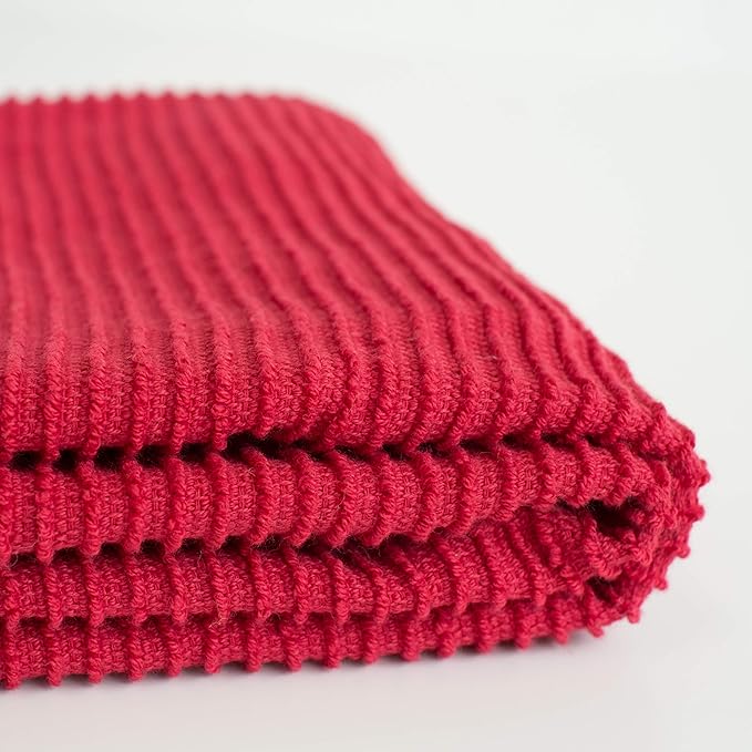 Now Designs Ripple Kitchen Towel, Set of 2, Red
