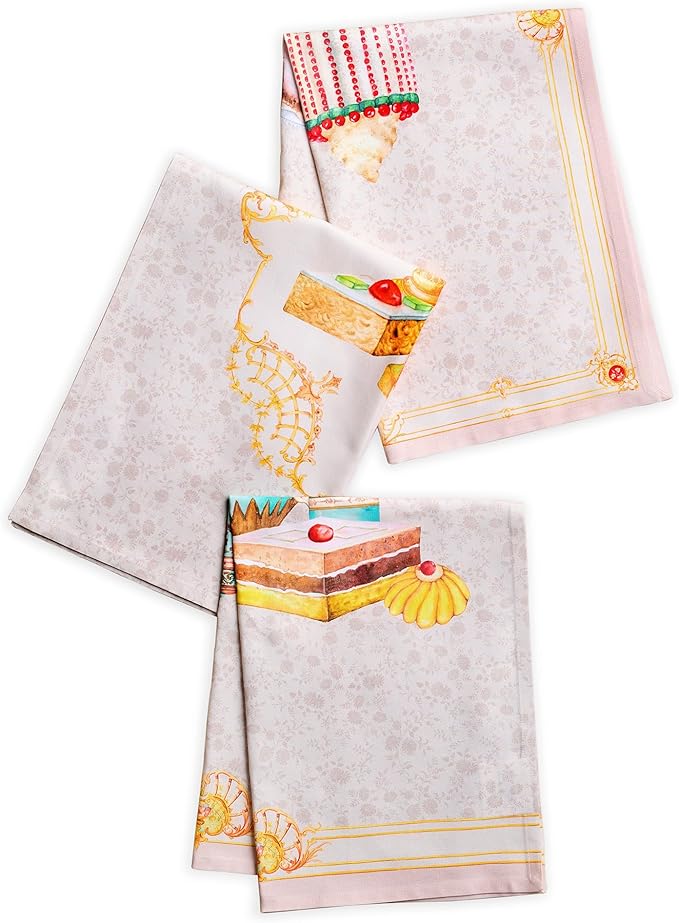 Maison d' Hermine Dishcloths 100% Combed Cotton Premium (20" x 27.50") Easter Multi-Purpose, Kitchen Towel for Kitchen, Holiday, Dinner, Wedding & Dining, Pastries (Set of 3)