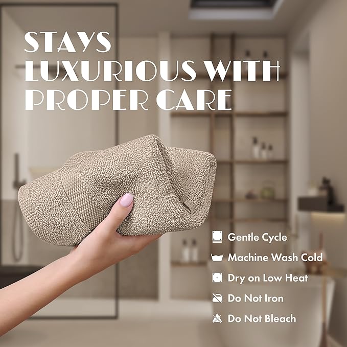 White Classic Taupe Washcloths Set for Body and Face Towel, Cotton Wash Cloths Bulk 12 Pack, Spa Fingertip Wash Clothes 12x12 Inch, Soft Absorbent Gym Towels