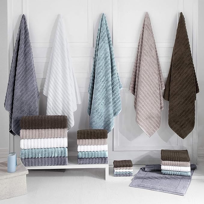 Classic Turkish Towels CTT Luxurious 100% Turkish Cotton Washcloths 6 Pack, Highly Absorbent & Quick Dry, Face Towels Wash Cloths for Hotel, Spa & Gym | 13"x13" (Grey)