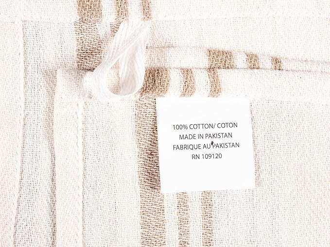 KAF Home Assorted Flat Kitchen Towels - Set of 10, 18 x 28 Inch (Beige)