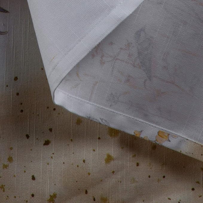 Maison d' Hermine Cloth Napkins Set of 4 100% Cotton Everyday Reusable Square Napkins Cloth Washable Dinner Wedding Gifts for Mothers Day Spring/Summer (Meadow Florals - Beige, 20" x 20")