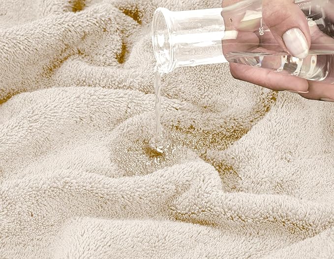 Oakias Premium Towel Set 600 GSM 6 Piece Sea Salt - 100% Ring Spun Cotton Highly Absorbent Towels Set - Super Soft Bathroom Towel Set - Hotel Quality Double Stitched Hem - Ideal for Hotels, Spa, Gyms
