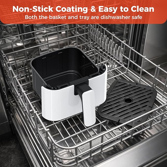 NEWBULIG Air Fryer, Compact Digital 3 Qt Airfryer with Nonstick Plate & Dishwasher Safe Basket, Quick Easy Meals, Features Auto Shutoff and Simple Touchscreen, Ideal for Small Spaces