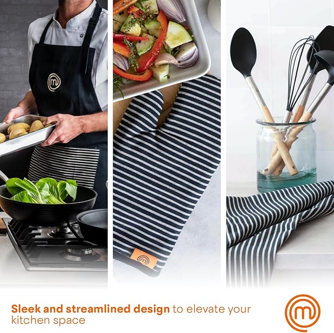 MasterChef Chef Apron for Men & Women, Cooking Apron for the Kitchen & BBQ Grilling