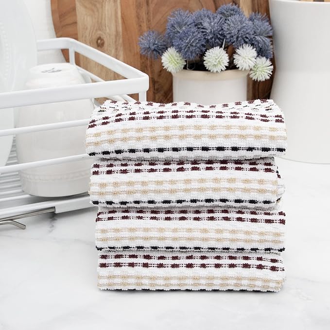 Ritz Pebble Bar Mop, Neutral Color, 4 Towel Set