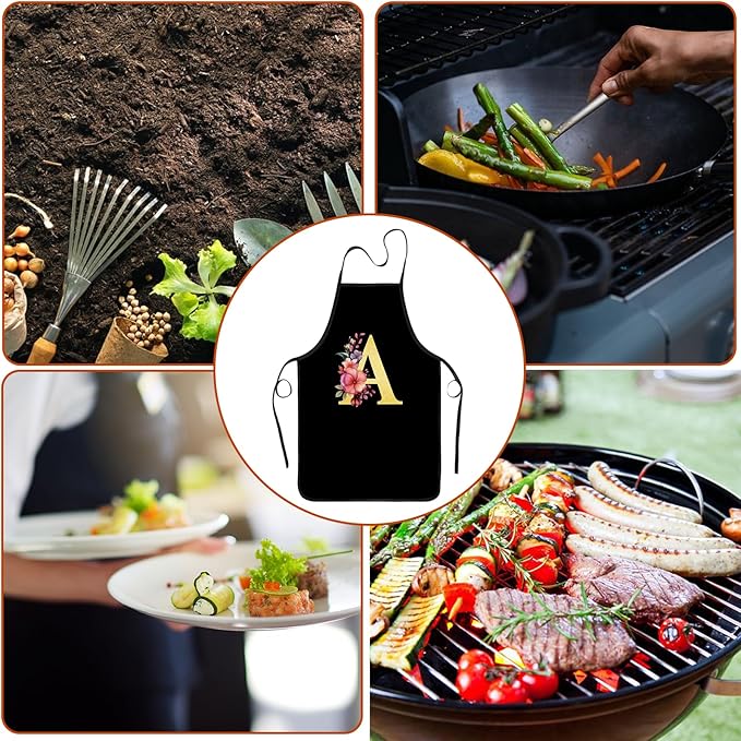 Monogrammed Aprons - A-Z Initial, Letter Aprons for Cooking and Baking