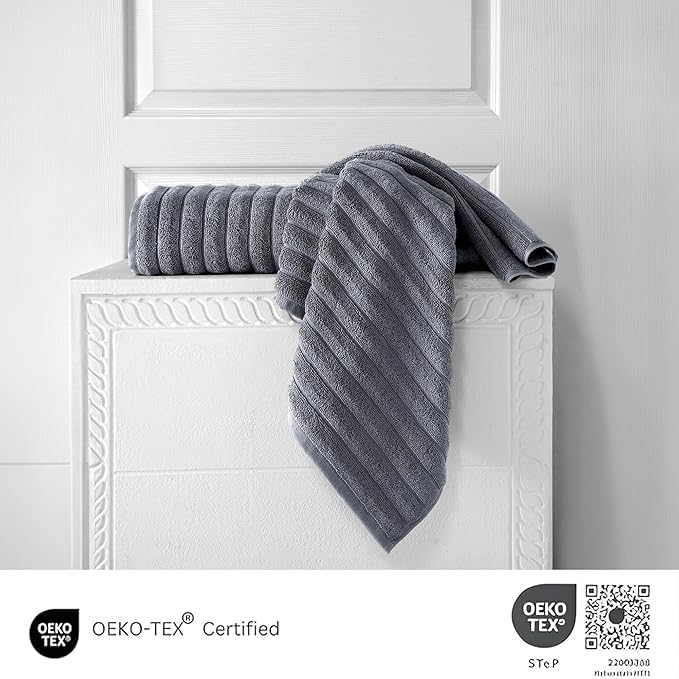 Classic Turkish Towels CTT Premium 2 Pack Bath Towels Set, Made with 100% Turkish Cotton, Spa & Hotel, Quick Drying Towels, Absorbent & Comfy | 27"x54" (Grey)