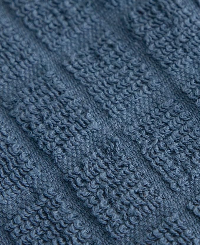 Ritz Premium Kitchen Towel and Dish Cloth Value Set: Highly Absorbent, Super Soft, Long-Lasting, 100% Cotton Checked and Solid Hand Towels, Tea Towels, Bar Towels - 12-Pack, Federal Blue/Graphite
