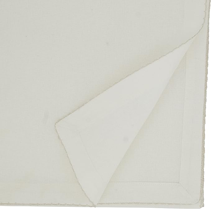 SARO LIFESTYLE Recotting Collection Whip Stitched Table Runner, 16"x108", Silver