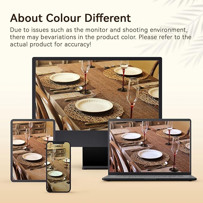 AHHFSMEI Paper Braided Round Placemats Set of 12 Natural Non-Slip Heat Resistant Table Mats for Dining Tables Woven Indoor & Outdoor Place mats(Brown,12)