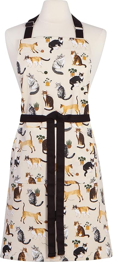 Now Designs Cat Collective Chef's Kitchen Apron, 28 x 32 in