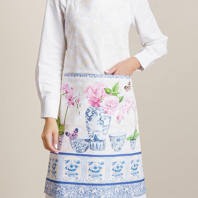 Maison d' Hermine 100% Cotton Apron for women with Pocket Kitchen Chef Apron for Men Cooking Mothers Day Gifts