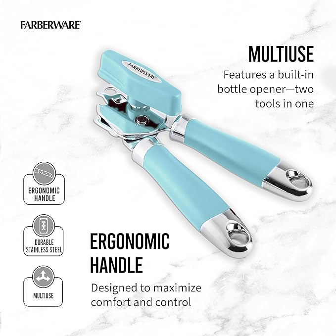 Farberware Pro 2 Can Opener, Aqua Sky, One Size (5211351)